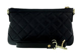 Pierre Cardin Navy Blue Leather Quilted Crossbody Bag