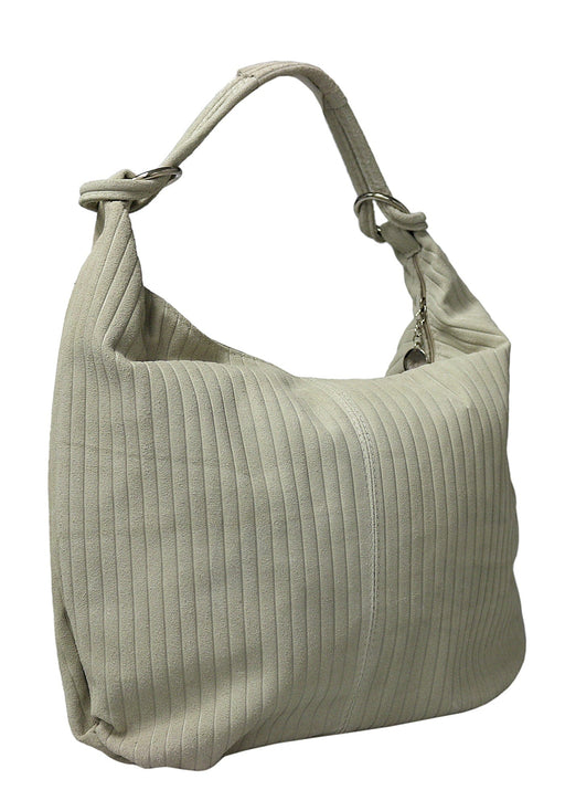 Pierre Cardin Beige Leather Large Hobo Relaxed Suede Shoulder Bag