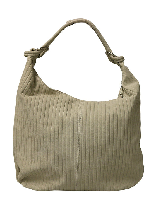 Pierre Cardin Beige Leather Large Hobo Relaxed Suede Shoulder Bag