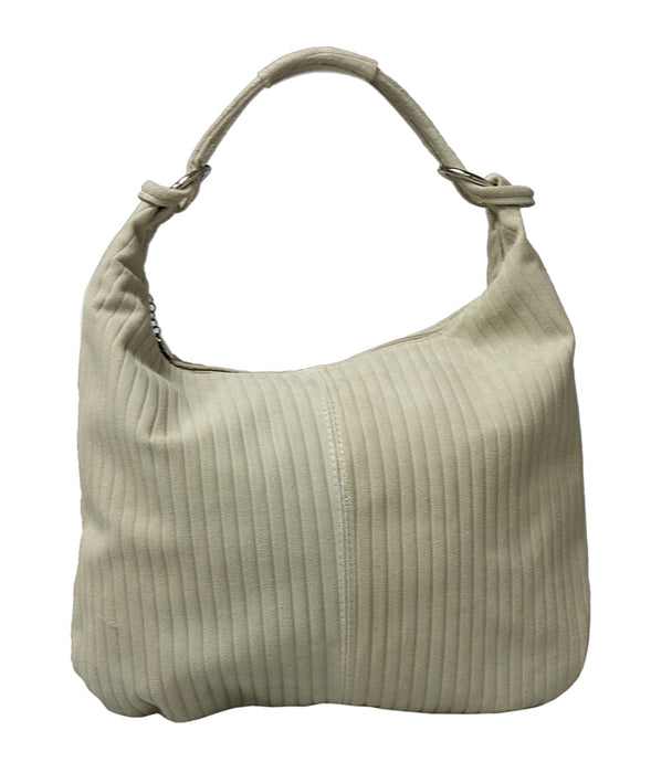 Pierre Cardin Beige Leather Large Hobo Relaxed Suede Shoulder Bag