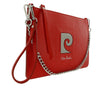 Pierre Cardin Red Leather Soft Pouch Crossbody Bag