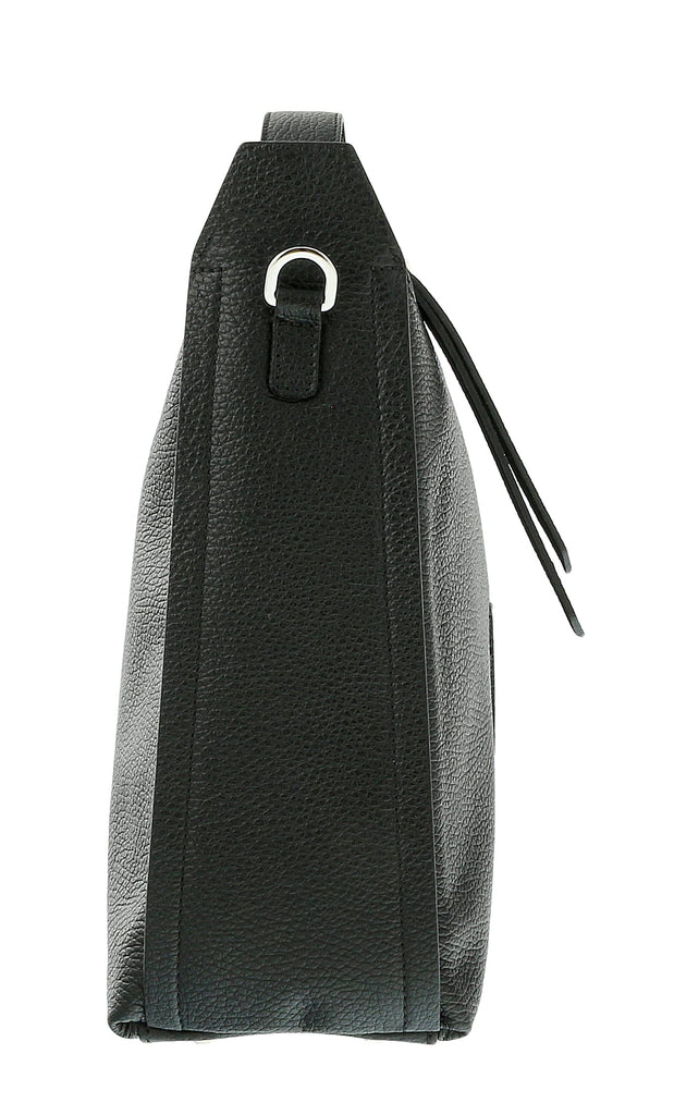 Pierre Cardin Black Leather Logo Tote Bag