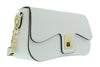 Pierre Cardin White Leather Medium Structured Logo Shoulder Bag