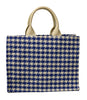 Pierre Cardin Large Blue Tweed  Shopper Tote