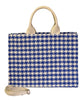 Pierre Cardin Large Blue Tweed  Shopper Tote