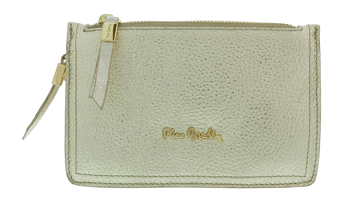 Pierre Cardin Gold Leather Small Structured Square Crossbody Bag