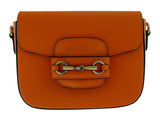 Pierre Cardin Orange Leather Medium Vintage Classic Square Shoulder Bag