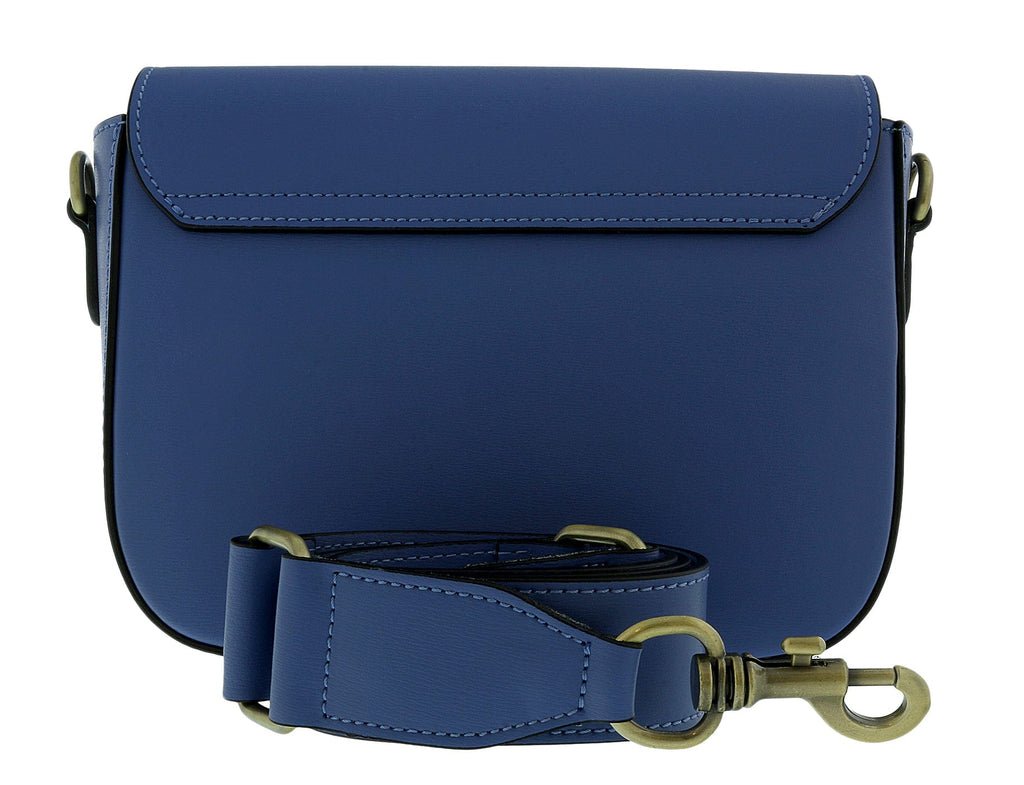 Pierre Cardin Blue Leather Medium Vintage Classic Square Shoulder Bag