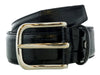 Pierre Cardin Shiny Black  Embossed Classic Buckle Adjustable Belt Adjustable Mens Belt-40