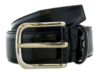 Ventutto Black Buckle Flat Leather Slide-