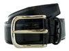 Pierre Cardin Shiny Black  Embossed Classic Buckle Adjustable Belt Adjustable Mens Belt-40