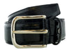 Pierre Cardin Shiny Black  Embossed Classic Buckle Adjustable Belt Adjustable Mens Belt-