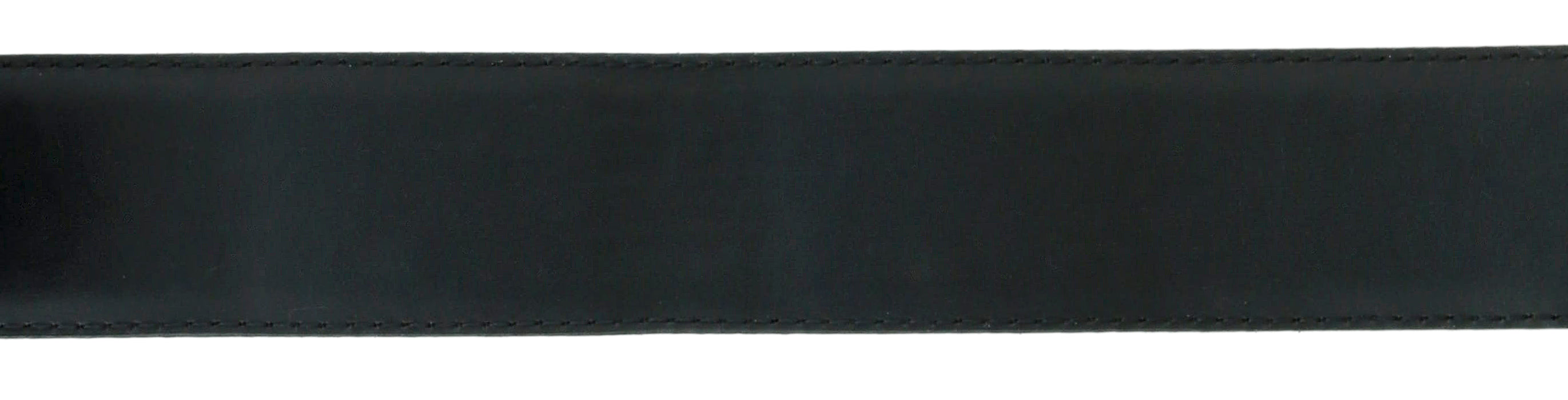 Pierre Cardin Shiny Black  Embossed Classic Buckle Adjustable Belt Adjustable Mens Belt-