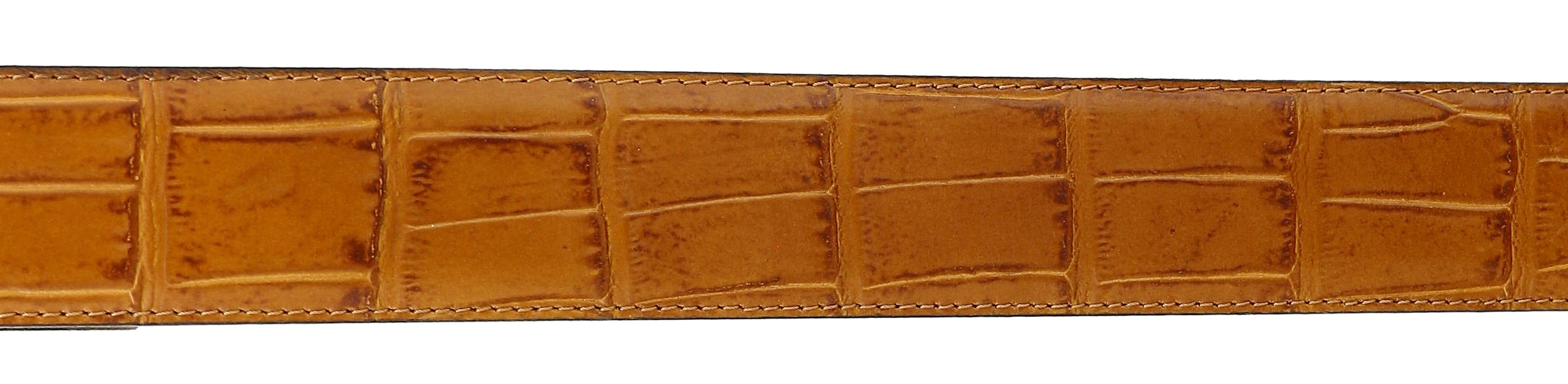 Pierre Cardin Shiny Brown  Embossed Classic Buckle Adjustable Belt Adjustable Mens Belt-