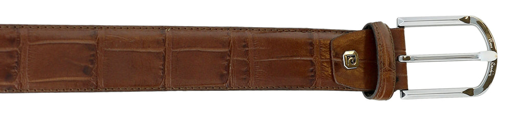 Pierre Cardin Brown Croc Embossed Classic Buckle Adjustable Belt Adjustable Mens Belt-