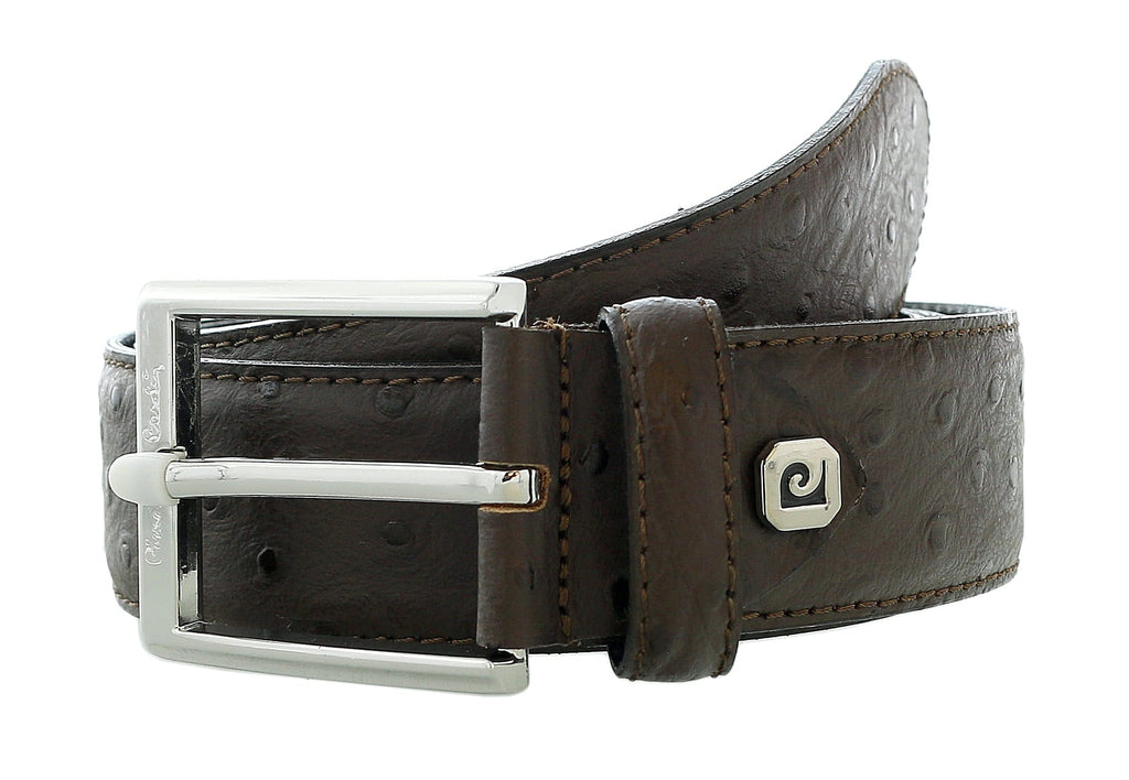Pierre Cardin Taupe Embossed Classic D-Ring  Adjustable Buckle Belt Adjustable Mens Belt-