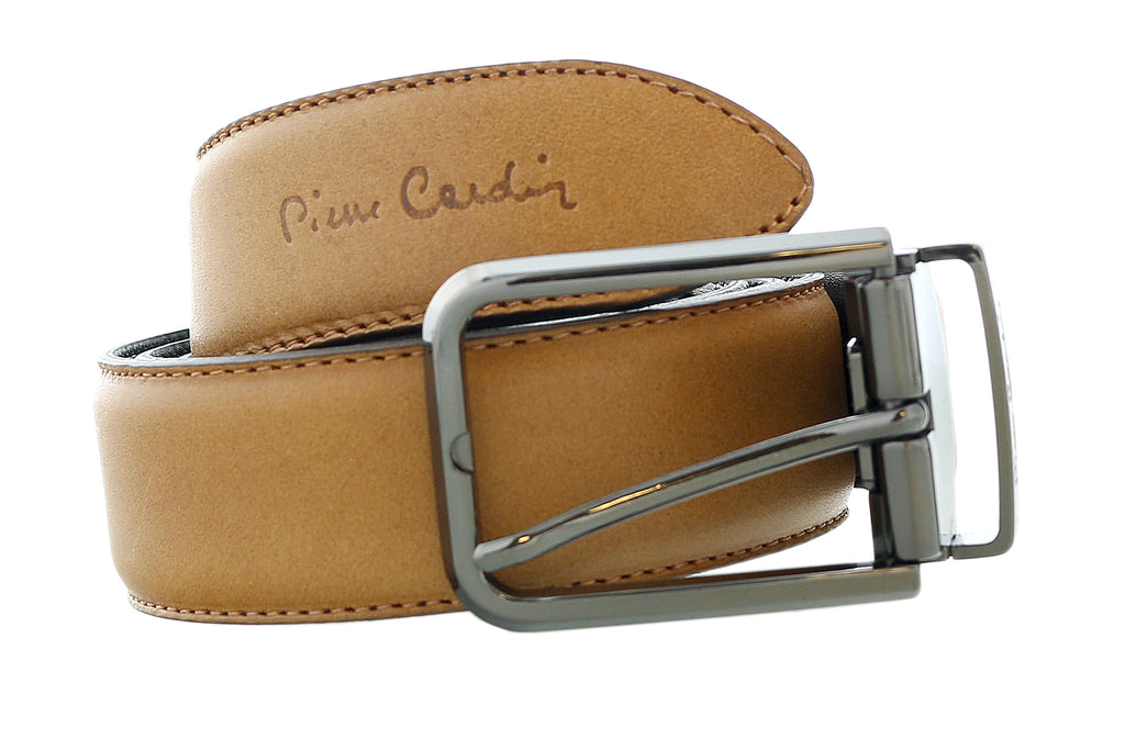 Pierre Cardin Light Brown Smooth Classic D-Ring Adjustable Belt Adjustable Mens Belt-38