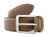 Pierre Cardin Light Brown Weave Textured Classic D-Ring Adjustable Belt Adjustable Mens Belt-