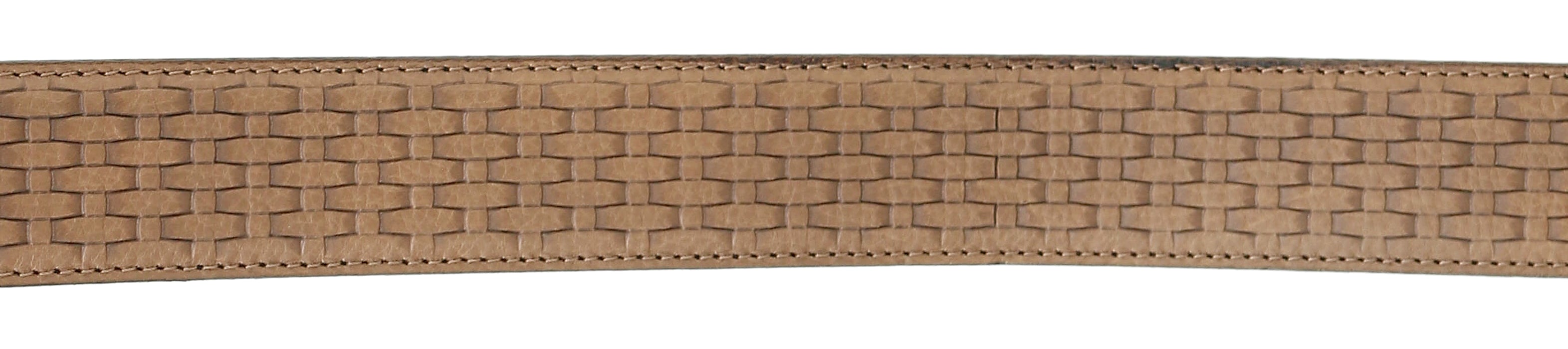 Pierre Cardin Light Brown Weave Textured Classic D-Ring Adjustable Belt Adjustable Mens Belt-