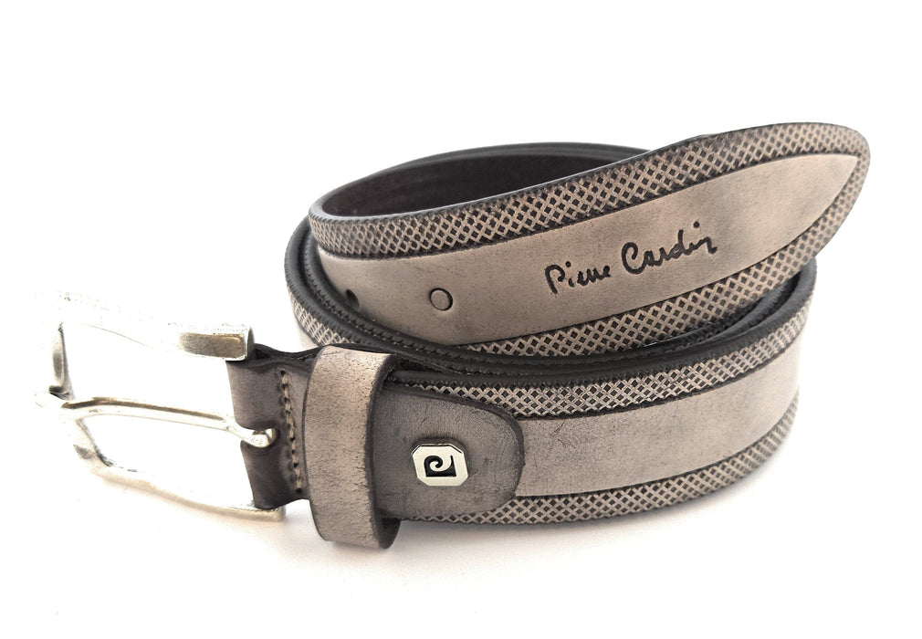 Pierre Cardin Distressed Brown Classic Silver D-Ring Adjustable Belt Adjustable Mens Belt-