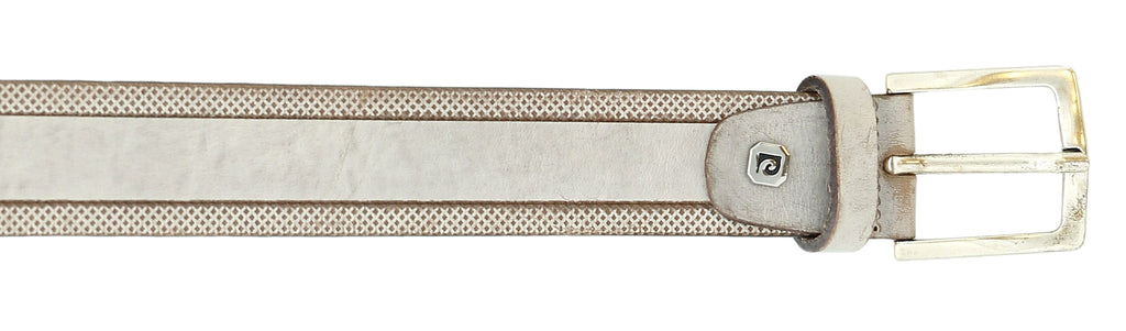Pierre Cardin Distressed Beige Classic Silver D-Ring Adjustable Belt Adjustable Mens Belt-