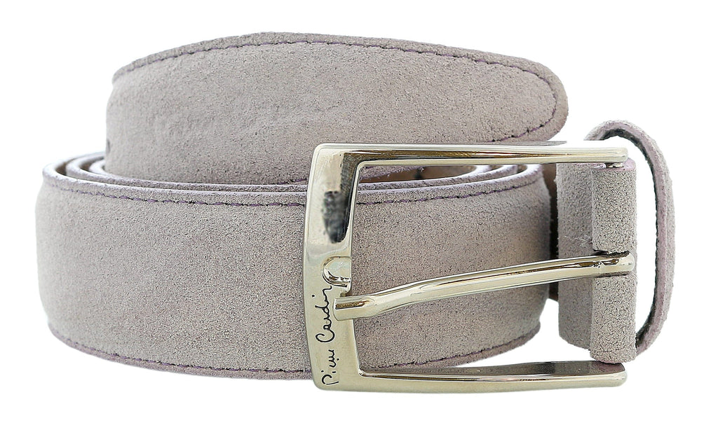 Pierre Cardin Suede Lilac Classic Silver D-Ring Adjustable Belt Adjustable Mens Belt-38