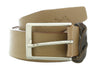 Pierre Cardin Camel Smooth Classic Silver D-Ring Adjustable Belt Adjustable Mens Belt-38