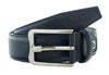 Pierre Cardin Navy Blue Textured Classic Silver D-Ring Adjustable Belt Adjustable Mens Belt-36