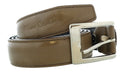 Pierre Cardin Shiny Taupe Classic Silver D-Ring Adjustable Belt Adjustable Mens Belt-32