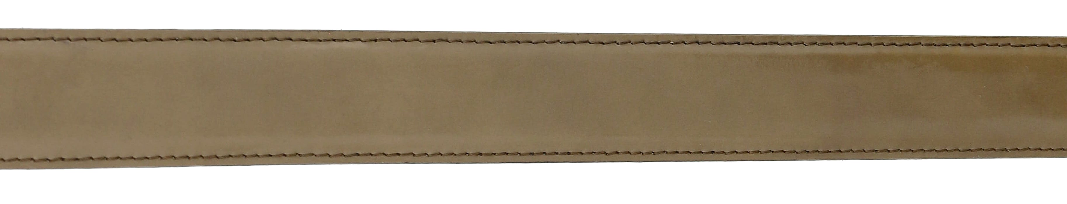 Pierre Cardin Shiny Taupe Classic Silver D-Ring Adjustable Belt Adjustable Mens Belt-
