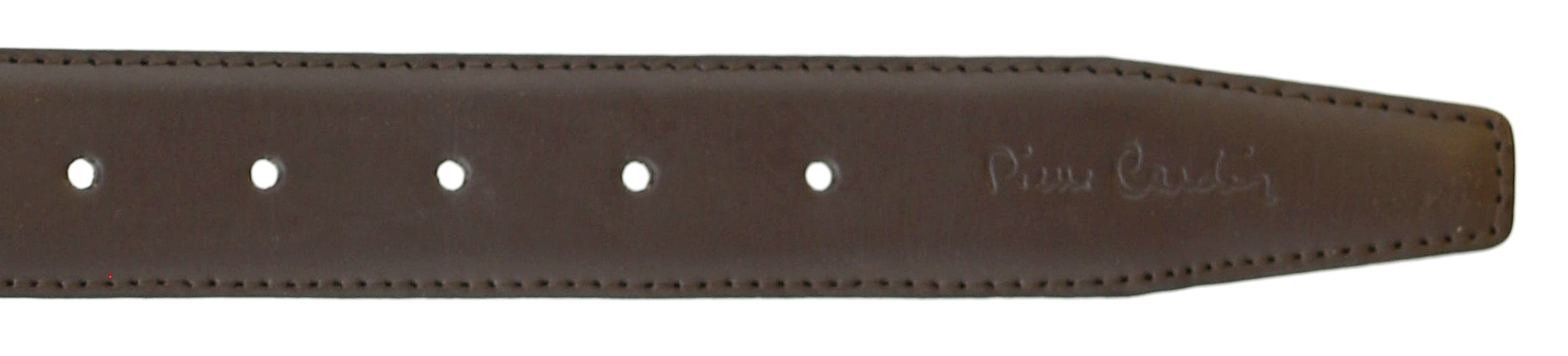 Pierre Cardin Dark Brown Classic Silver D-Ring Adjustable Belt Adjustable Mens Belt-