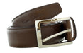 Pierre Cardin Brown Classic Square Silver D-Ring Adjustable Belt Adjustable Mens Belt-52