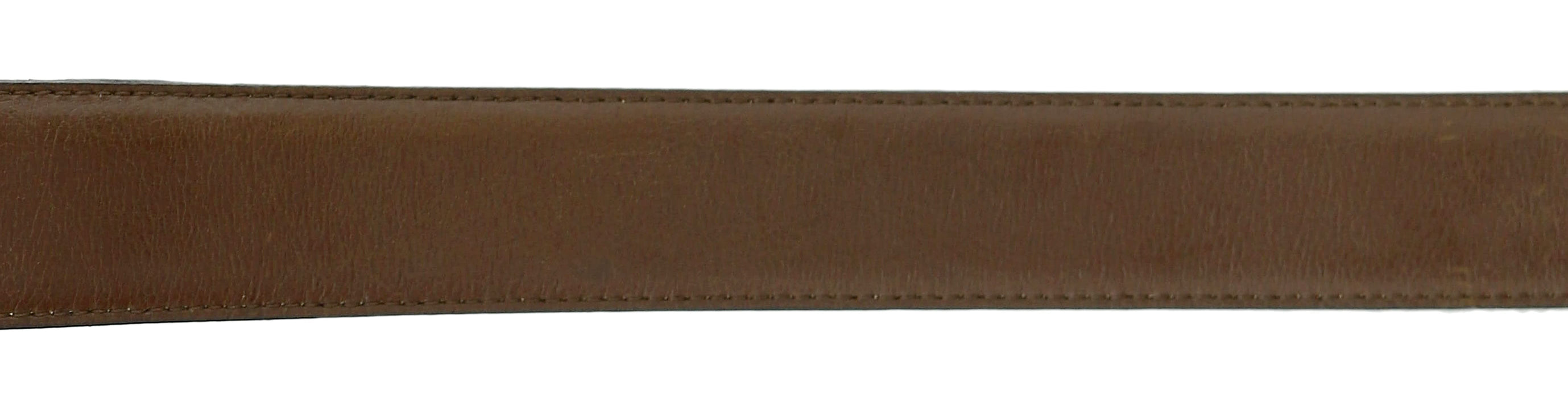Pierre Cardin Brown Classic Square Silver D-Ring Adjustable Belt Adjustable Mens Belt-46