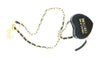 Versace Jeans Couture Black/Gold Heart Shaped Mini Chain Belt Bag