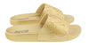 Versace Jeans Couture Gold Signature Embossed  Pool Slide-