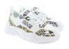 Versace Jeans Couture White/Gold Baroque Print Trim Lace Up Sneakers-6