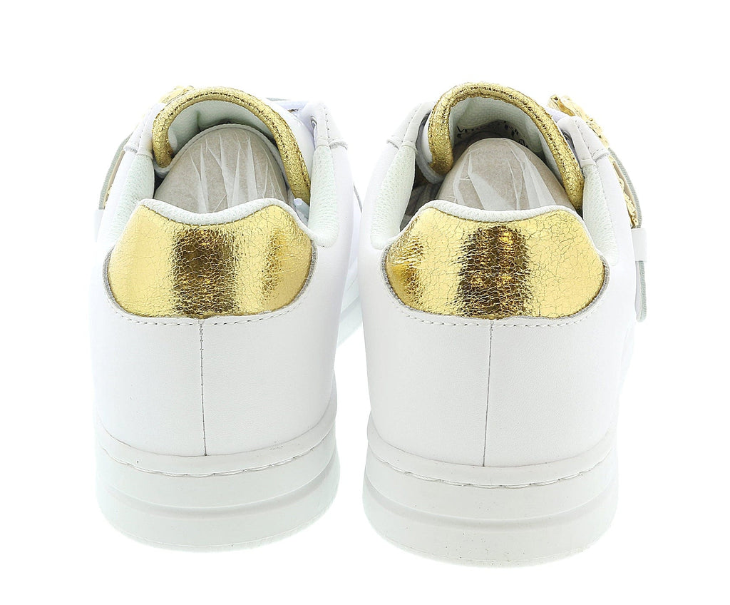 Versace Jeans Couture White Baroque Buckle Fashion Lace Up Sneakers-