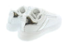 Versace Jeans Couture White/Silver Court Fashion Lace Up Sneakers-