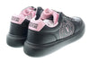 Versace Jeans Couture Black/Pink V-Logo Court Lace Up Sneakers-