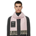 Versace Jeans Couture Light Pink Signature Label Fringe Fashion Scarf