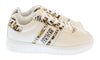 Store Return Like New Versace Jeans Couture White Gold Lace Up Fashion Court Sneakers-