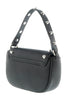 Versace Jeans Couture Black Structured Riveted Shoulder Bag