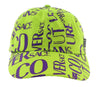 Versace Jeans Couture Lime Green  Signature Print Baseball Cap