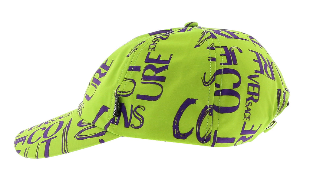 Versace Jeans Couture Lime Green  Signature Print Baseball Cap