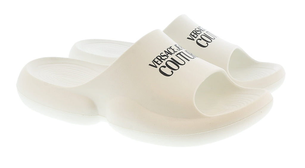 Versace Jeans Couture White Signature Platform Slide Sandals-10