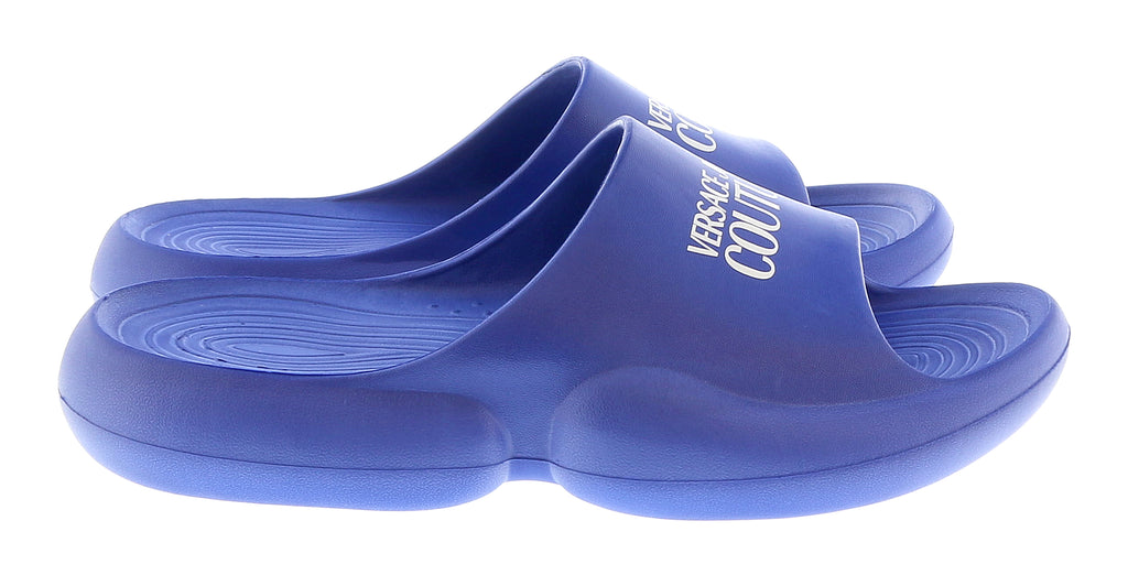 Versace Jeans Couture Royal Blue Signature Platform Pool Slide-