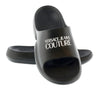 Versace Jeans Couture Black Signature Platform Slide Sandals-