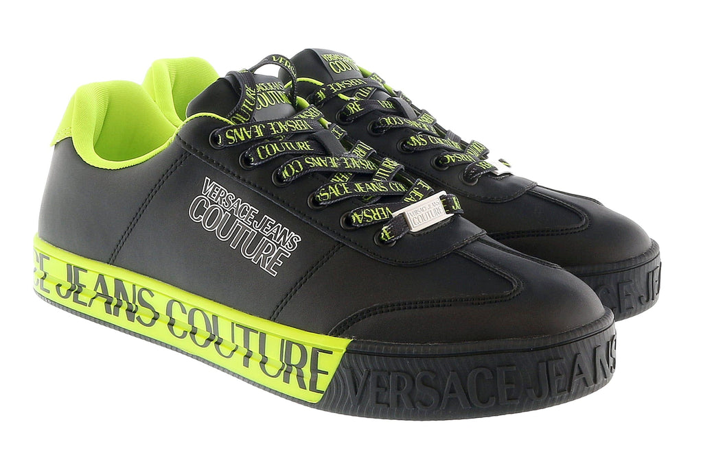 Versace Jeans Couture Black Signature Sole Fashion Everyday Sneakers-9
