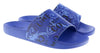 Versace Jeans Couture Electric Blue Baroque Signature Print  Pool Slide-12