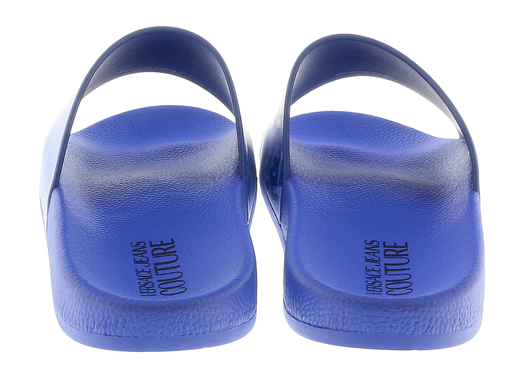 Versace Jeans Couture Electric Blue Baroque Signature Print  Pool Slide-